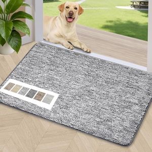 REFETONE Doormat, 36"x59", Indoor, Dark Grey - Absorbent, Non Slip, Machine Washable, Resist Dirt, Low-Profile Entry Rug for High-Traffic Areas