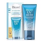 Bioré UV Aqua Rich Weightless Moisturizer with SPF 30 | Dermatologist Tested Face Cream with Invisible UV Protection | 50mL