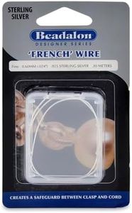 Beadalon French Wire, 0.60 mm / .024 in, .925 Sterling Silver, 12 inches