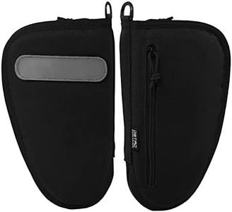 DBTAC Pistol Rug Case | Tactical 1x Handgun Firearm Shooting Padded Case with Lockable Zipper, Removable & Reflective Patch (10.5" x 6" Medium Pistol Case, Black)