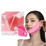 Camellia Deep Collagen V Lifting Gel Mask, 4 Pcs | Double Chin Reducer & Neck Firming Mask for Sagging Skin | Cooling Depuffing Jawline Lifting, Instant Face Lift & Face Tightening | Korean Skincare