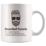 Bearded Funcle Best Funny New Uncle Ever White Ceramic Mug Good Ideas From Niece Nephews Fathers Day For Brother 11oz