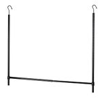 Honey-Can-Do Hanging Closet Rod for Clothes Hanging, Black HNG-09139 Black