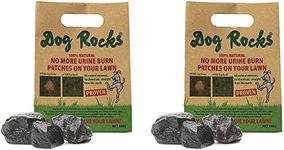 Dog Rocks - 100% Natural Grass Burn Prevention - Prevents Lawn Urine Stains - Two Large Bulk Bags - 12 Month Supply