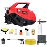 STARQ W7 Combo | 270 Bar 2700W | Heavy Duty High Pressure Washer for Car, Bike, Home with 1Ltr Professional Snow Foam Lance | Red