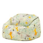 Bean Bag Bazaar Kids Bean Bag Chair, On Safari, Large Indoor Outdoor Dinosaur Bean Bag Chairs for Girls and Boys with Filling Included, Nursery Decor Bedroom