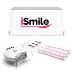 iSmile Teeth Whitening Kit with Fast UV Light Accelerator: Professional Organic Protective Menthol Tooth Gel | Removes Coffee, Tea, Wine & Smoking Stains | Sensitivity Free | Peroxide Free