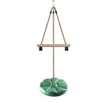 CHARMING TREASURES Monkey Bar Swing for Kids, Disc Swing for Kids, Swing Set Accessories, Tree Swing for Backyard, 7FT Height Adjustable Playground Accessories for Boys Girls Green