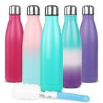 Sfee Insulated Water Bottle, 17 oz Stainless Steel Water Bottles, Double Wall Vacuum Reusable Water Bottles Leak Proof BPA-Free Sports Bottle Cup Keep Hot&Cold for Running Gym Workout Cycling Kids