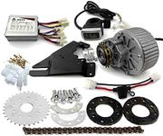 450W Newest Electric Bike Left Drive Conversion Kit Can Fit Most of Common Bicycle Use Spoke Sprocket Chain Drive for City Bike (24V Thumb Kit)