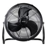 Zanussi ZNGF1621B 16" High Velocity Floor Fan - 3 Speeds, Easy Setup, Portable, Tilt Function, Ground Fan Black