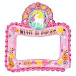 Amscan 110477-01 - Magical Unicorn Kids Birthday Party Inflatable Selfie Frame - 66cm x 68cm