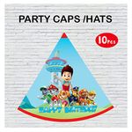 WoW Party Studio Puppy Cartoon Theme Happy Birthday Party Hats / Caps (10 Pcs)