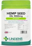 Lindens - Hemp Seed Oil 1000mg - 100 Capsules - UK Made - Source of Omega 3, 6 & 9 | Cold Pressed - Letterbox Friendly