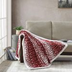 Eddie Bauer - Throw Blanket, Soft Fleece Bedding with Sherpa Reverse, Plush Home Decor (San Juan Red Clay, 50" x 60")