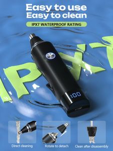 USB Nose and Ear Hair Trimmer – Waterproof, Rechargeable Groomer