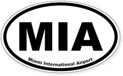 CafePress Miami International Airport Oval Sticker Oval Bumper Sticker Car Decal