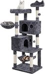 Yaheetech 163cm Cat Tree, Large Cat Tower with Condos Scratching Posts Perch Hammock, Cat Bed Furniture for Indoor Cats, Kitty