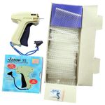 GREENGROW tag Gun Arrow 9S Machine + 5000pcs 75 MM TAG Clothing Garment Price Label Tag Gun Tagging Barbs Free with 1 Needle (Dark Cream) (Pack of 1