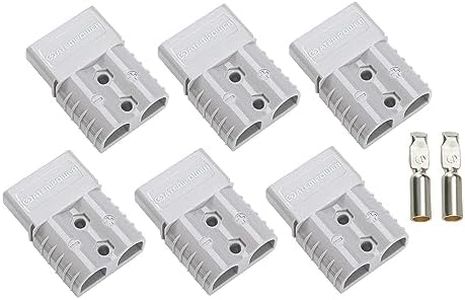 ATEM POWER 120A 6 PCs Anderson Connector for 6-16AWG Cable, Genderless Plug Battery Quick Connect Disconnect, Wire Harness Plug Kit for 12-24V DC Power Motor Winch Trailer