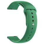 ACM Watch Strap Silicone Belt 22mm compatible with Pebble Cosmos Luxe Smartwatch Sports Band Green