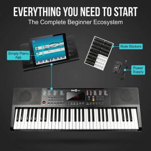 RockJam 61-Key Electronic Keyboard – Portable Digital Piano