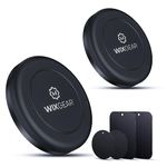 WixGear Universal Flat Stick On (2 Pack) Dashboard Magnetic Car Mount Holder for Cell Phones and Mini Tablets with Fast Swift-Snap Technology - Extra Slim