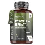 Boswellia Serrata Extract- 2000mg - 85% Boswellic Acid (400mg per Capsule) - 180 Capsules - 6 Months Supply - Indian Frankincense Resin- 5:1 Extract Boswellia per 1 Capsule - Vegan & Non-GMO