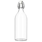 IKEA KORKEN - Bottle with stopper, clear glass - 1 l