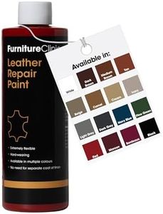 Furniture Clinic Leather Repair Paint | 2-in-1 Seal and Color | Use on Scratches, Tears, and Holes in Car Seats, Furniture | Quick and Easy Leather Repair Kit for Furniture (Red, 500ml / 17oz)