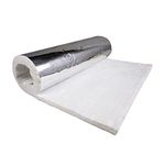 SIMOND STORE Ceramic Fiber Blanket with Aluminum Foil Facing - 6# Density - 1/2" x 24" x 36" - 2400F High Temperature Insulation Blanket for Stove Furnace Forge Kiln Fireplace Welding Soldering HVAC