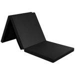 Yoga Mat Exercise Fitness Tri-Fold Foam Mat Extra Thick Non Slip Large Padded High Density Pilates Stretching Home Gym Equipment Accessory 3 Folding Mats Multi-Purpose Workout with Carrying Handle