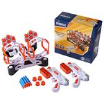 Dimple Shooting Target Game for Kids - Gun Targets for Shooting Practice - Elite Accessories - 2 Blaster Guns, 36 Bullets, 2 Dart Holders- Compatible with Nerf, Orange-White #1 Christmas Gift For Kids