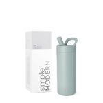 Simple Modern Kids Water Bottle with Straw lid | Insulated Stainless Steel Thermos | Reusable Travel Water Bottles for School & Sports | Leak Proof & BPA Free | Mesa Collection | 16oz, Sea Glass Sage