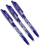 Pilot FriXion Erasable Rollerball Pens - Blue - Pack of 3