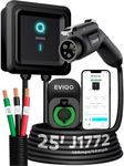 EVIQO EV Charger Level 2-48 Amp Level 2 EV Charger, 240V J1772 Charger Hardwired, EV Chargers for Home Level 2, EV Level 2 Charger, Electric Car Charger Level 2, EVSE EV Charging Station 25' Cord