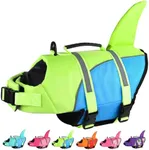 Doglay Dog Life Jacket, Ripstop Cute Shark Dog Life Jacket with Superior Buoyancy and Rescue Handle, Adjustable Dog Life Vests for Swimming Boating, Pet Flotation Vest for Small Medium Large Dogs