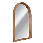 Head West Arch Natural Wood Wall Hanging Framed Decorative Mirror - 24 x 36