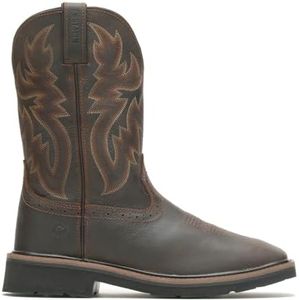 Wolverine Men's Steel Toe Work Boot, Dark Brown/Rust