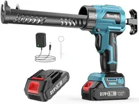 Seesii Cordless Caulking Gun, 21V Battery Powered Caulk Gun, Electric Caulking Gun w/1 Battery, 4 Speeds, 10oz/300ml No Drip Caulking Gun for Filling, Sealing