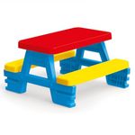 DOLU Primary Colour Picnic Table For Children From 2 Years kids Garden Furniture Garden Table Kids Outdoor Play Equipment Kids Picnic Bench Kids Picnic Table Kids Outdoor Table And Chairs Kids Table