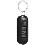 Hemobllo Keychain Pocket Watch - Digital Keychain Watch Clip on Watch Small Pocket Watch Digital Pocket Watch with Key Ring, Black, 6.5x2.5cm, Simple