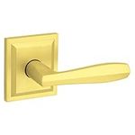 Baldwin Torrey Pines, Interior Passage Door Reversible Lever for Hallway/Closet/Rooms, Non-Locking Door Handle with Microban Protection, in Satin Brass