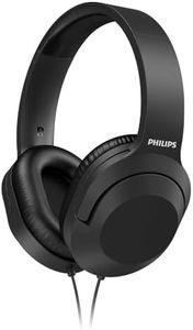 Philips Audio H2005BK/00 Casque Stéréo Filaire Circum-Aural (2 m Câble, Haut-parleurs de 40 mm, Isolation Phonique Passive, Arceau Réglable et Léger) Noir - Modèle 2020/2021, Noir, Une Taille