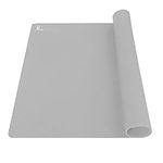 SUPER KITCHEN Non-Slip Silicone Pastry Mat, Silicon Baking Mats, Non-Stick Dough Rolling Kneading Mat, Placemat, Countertop Protector, Fondant/Sugarcraft/Pie/Pizza/Bread/Cookie Mat, 60 × 40cm (Gray)