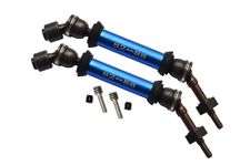 Traxxas Slash 4X4 Upgrade Parts Steel+Aluminum Rear CVD Drive Shaft with 12mmx6mm Wheel Hex - 1Pr Set Blue