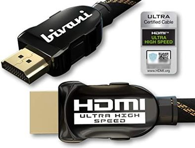 bivani Certified Cavo HDMI 2.1 8K - 3 metri cavo HDMI ad altissima velocità 48 Gbps certificato - HDR10+, Highspeed Ethernet - PS5 e Xbox Series X adatto - protezione in nylon - Elite-Series - 3M