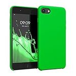 kwmobile Case Compatible with Apple iPhone SE (2022) / iPhone SE (2020) / iPhone 8 / iPhone 7 Case - TPU Silicone Phone Cover with Soft Finish - Neon Green