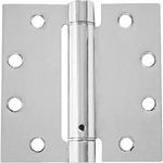 Spring Hinge Self Closing Hinge Commercial Door Standard Weight Butt Hinge Fire Rated Note Size 4.5 x 4 for Canada Concealed Bearing Brushed Chrome (US26D) Finish 3 Pack