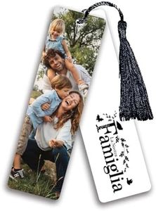 Segnalibro con Nappina Personalizzabile con Foto-Scritta o loghi -15x4cm- (Personalizzato Fornte e Retro)
